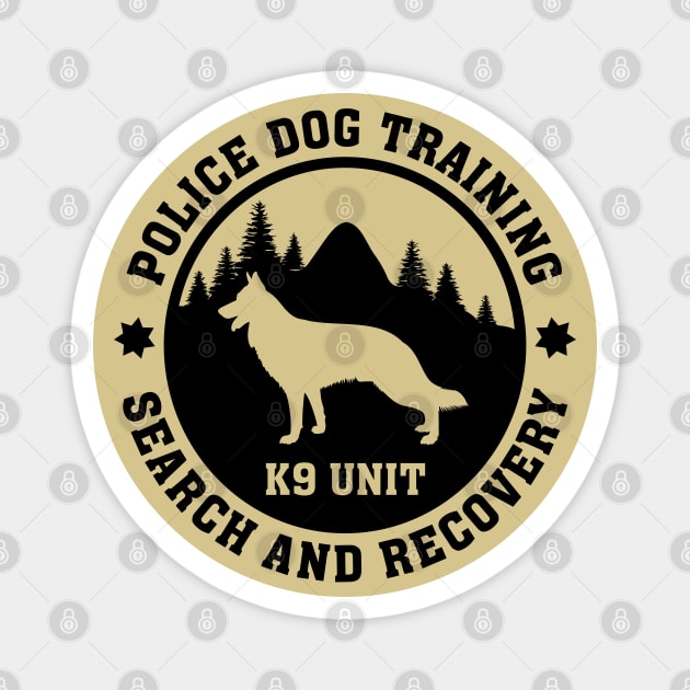 K9 Police Dog Training Magnet by parashop